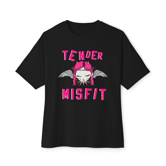 Tender Misfit Unisex Oversized Tee - black